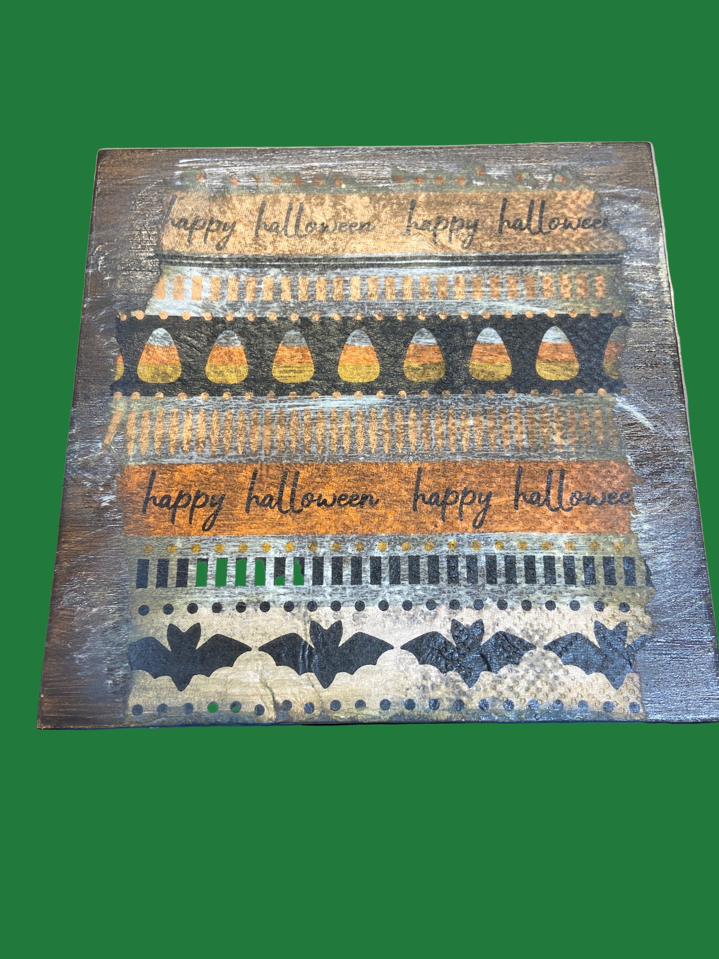 Halloween Shelf Sitter-Skulls & Happy Halloween Shelf Sitter 5x5 (double sided)