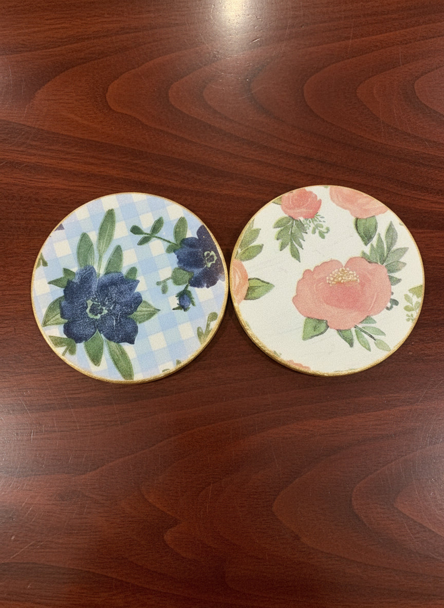 Set of 2 round coasters