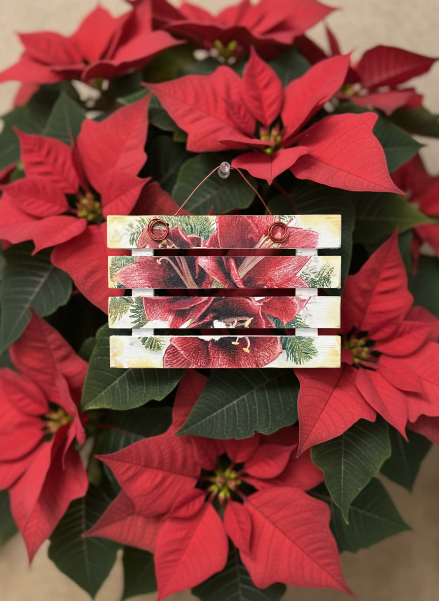 🎄 Handmade Mini Wood Slat Ornaments