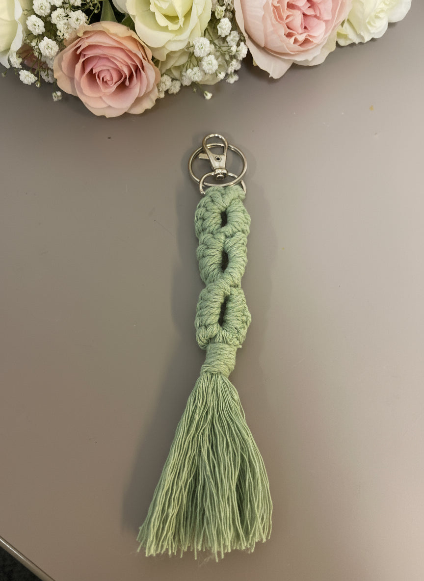 Handmade Macrame Boho Style Keychain with tassel