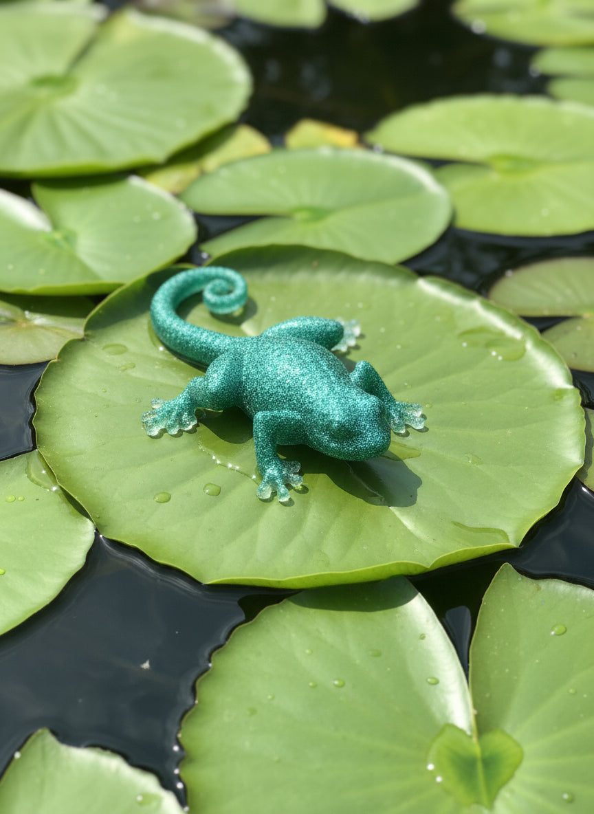Green Glitter Resin Frog 🐸