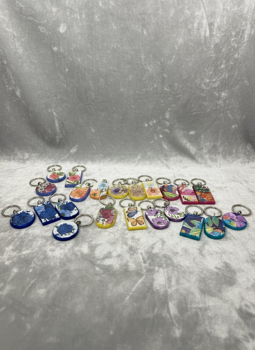 Decoupaged Keychains