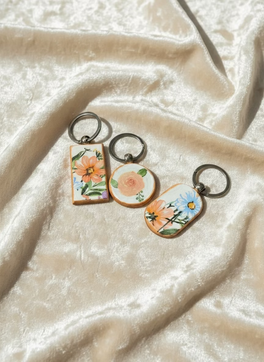 Decoupaged Keychains