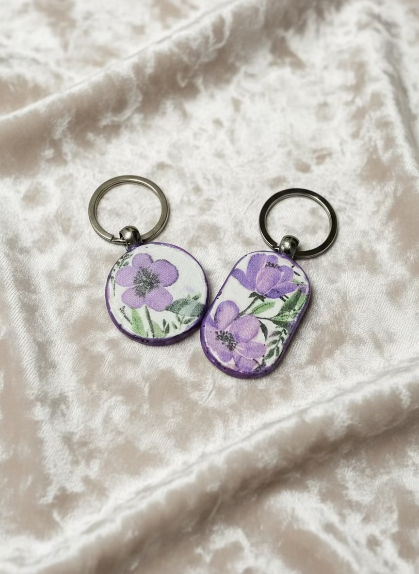 Decoupaged Keychains