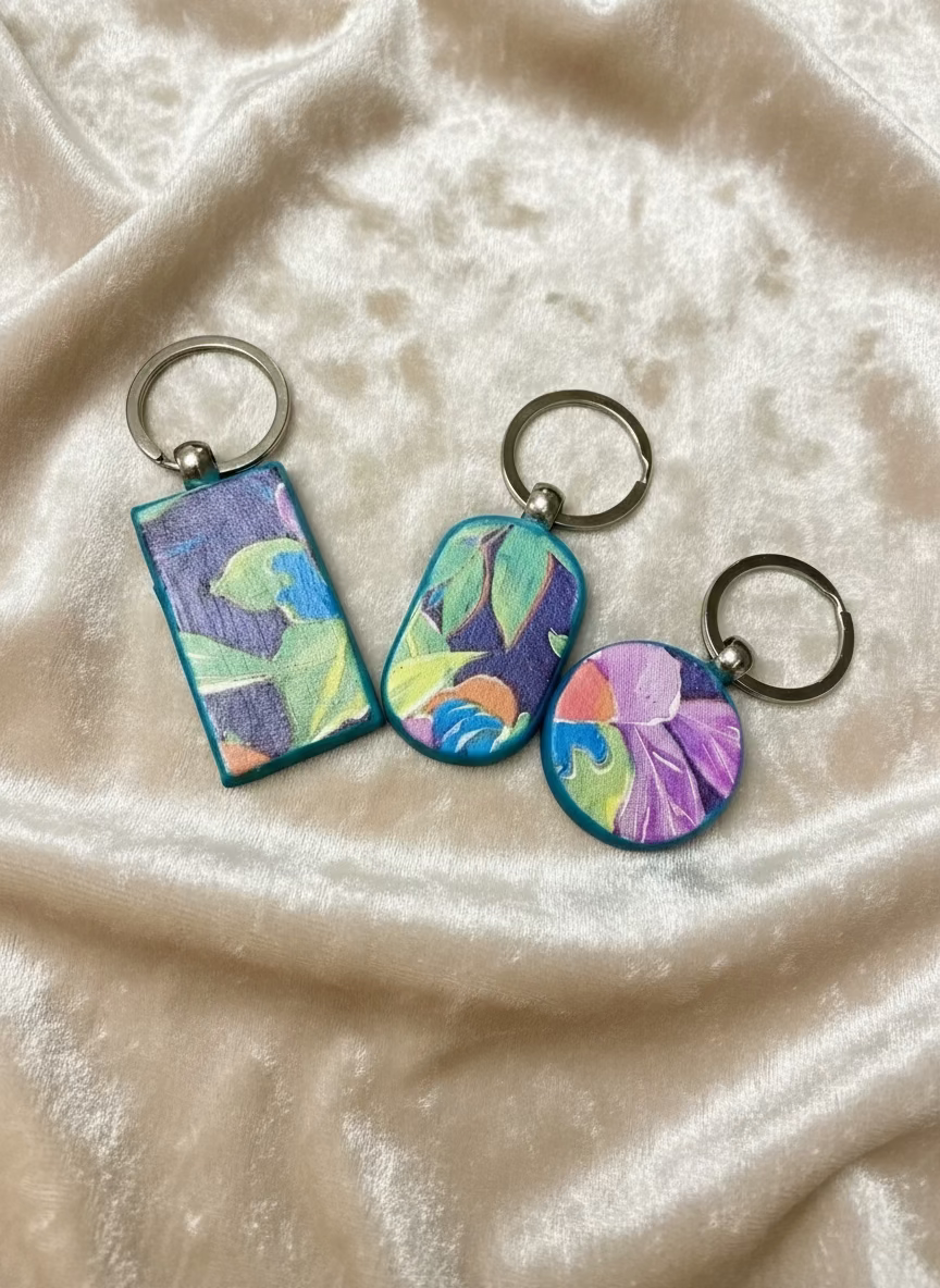 Decoupaged Keychains