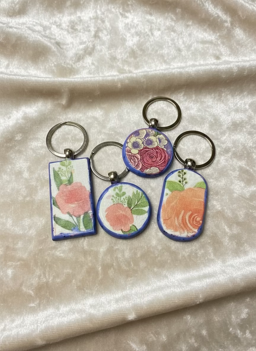 Decoupaged Keychains