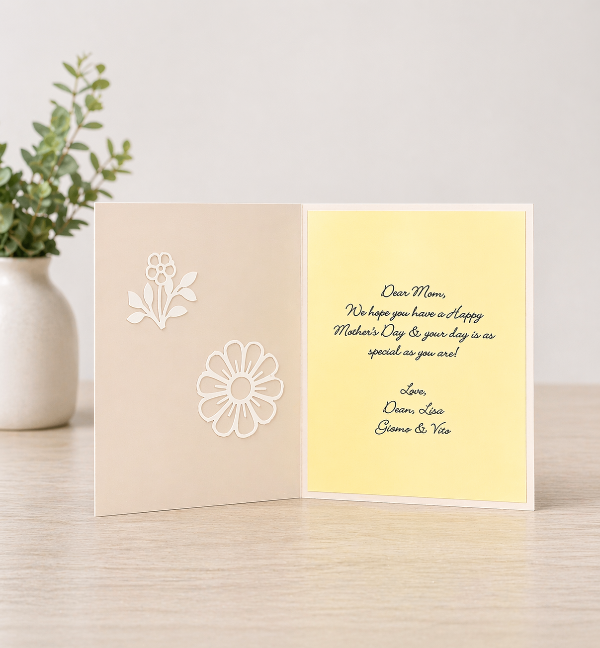 Handmade Floral Mother’s Day Card – 5x7